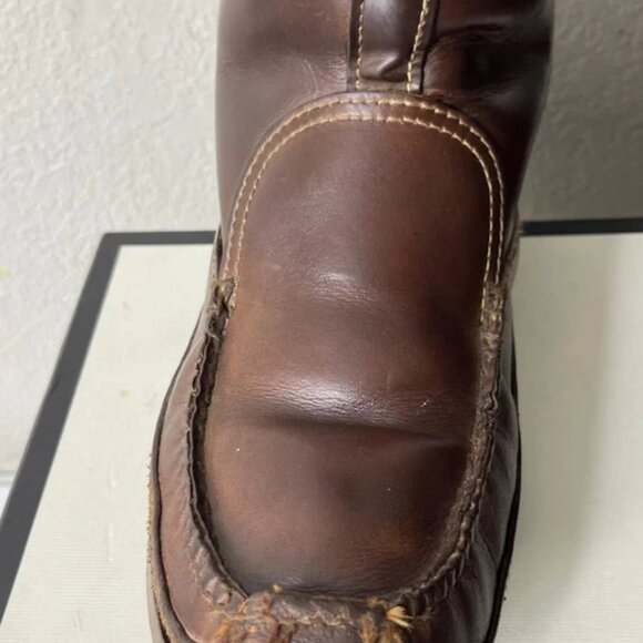 G.H. Bass & Co Wilton Brown Leather Boots Fur Pull On Men's Size 9 US - Picture 10 of 14
